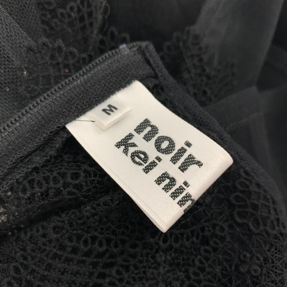 NOIR KEI NINOMIYA Size M Black Tulle Sleeveless Dress Top - Picture 4 of 4